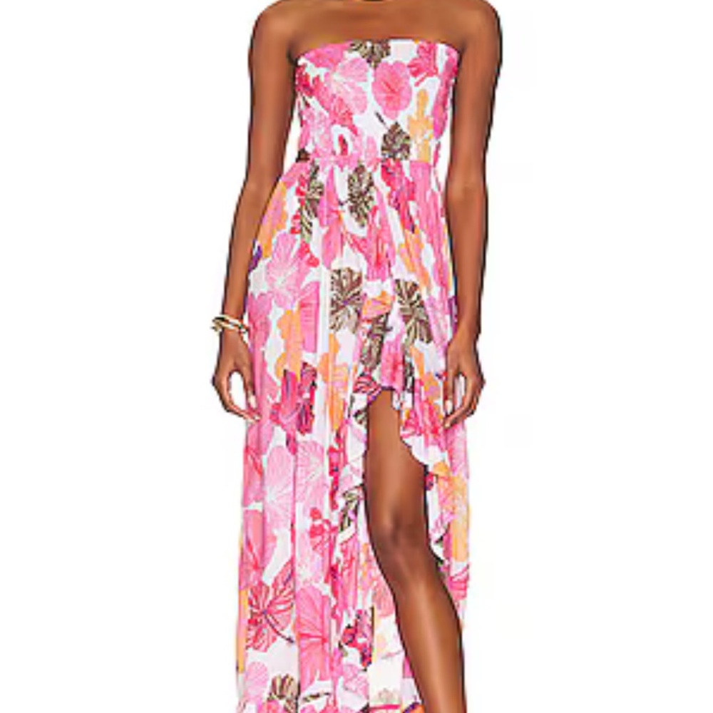 Floral Strapless Maxi Dress